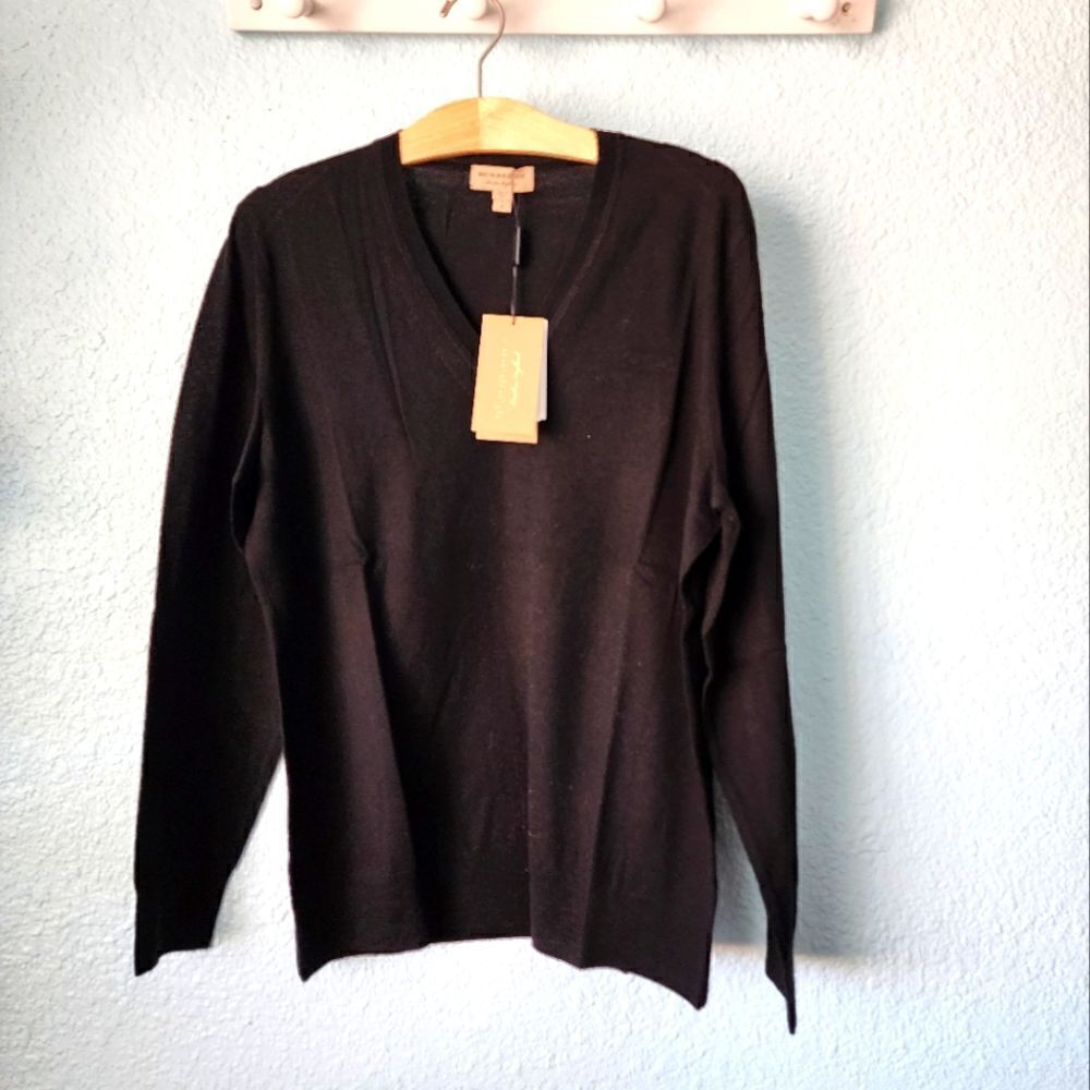 Burberry London sweater fine merino wool lagenlook minimalist  crewneck…